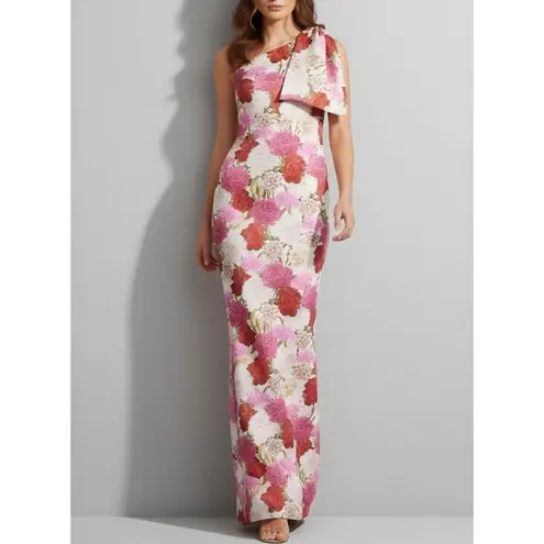 SACHIN & BABI Chelsea One Shoulder Bow Gown, Campo Di Fiore, 2 (US) Pink