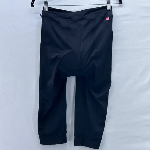 Terry Precission Cycling Shorts Womens Large Capri Bike Padded Bike Triathlete Black