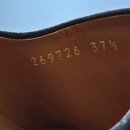 Gucci Betty Black Suede Bamboo Tassel Platform Ankle Booties Sz 37.5