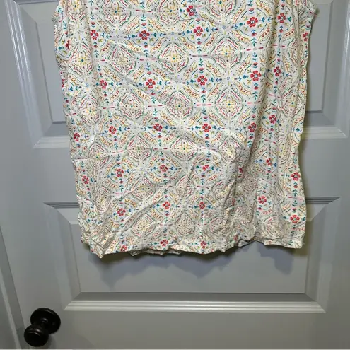 st. john's bay St. John’s Bay Multicolor Print V Neck Sleeveless Blouse S