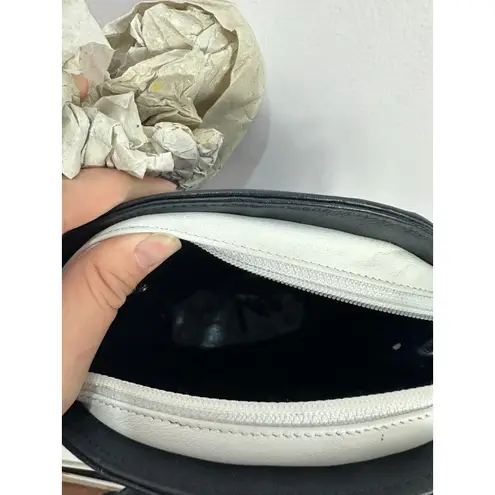 Vintage Harrods Black Anchor Chain Crossbody Bag Nautical Gold Charm 80s 90s