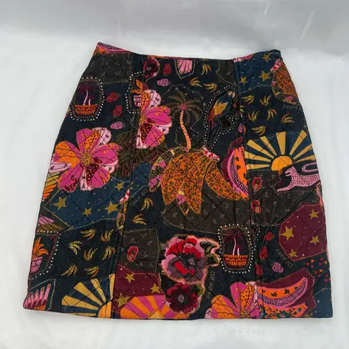 Farm Rio Printed Quilted Mini Skirt XS