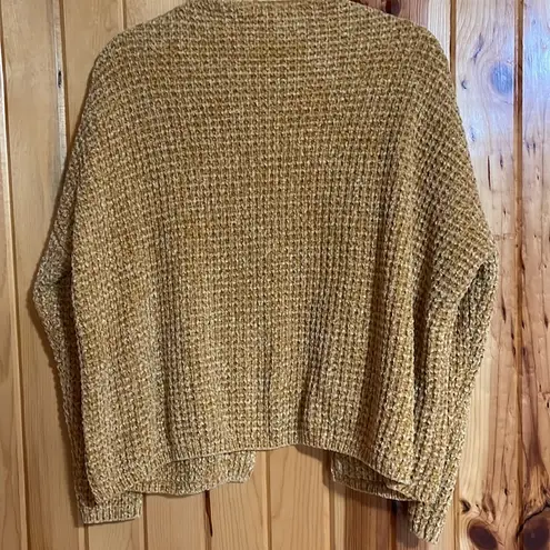 Full Tilt Essentials by  Chenille Yellow mustard cardigan Size- Large.