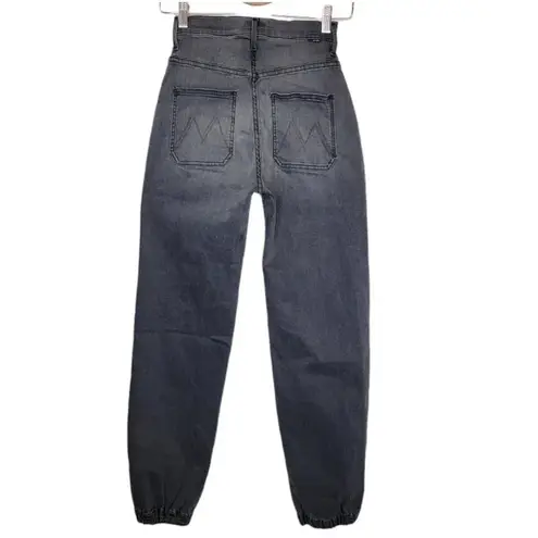 Mother Women’s Plus Size 33 The Wrapper Patch Springy Ankle Jeans Gray