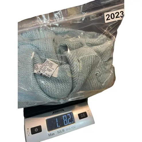 VTG Stitches In Time Women’s M Blue Floral Embroidered Zip Up Cardigan Sweater Size M