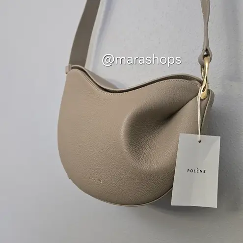 Polene Textured Taupe Tonca Bag