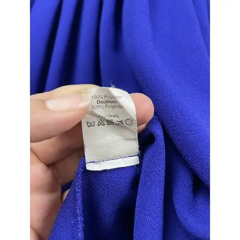 J. Crew Collection Purple Blue Pleated Collared Short Sleeve Shirt Dress Size S