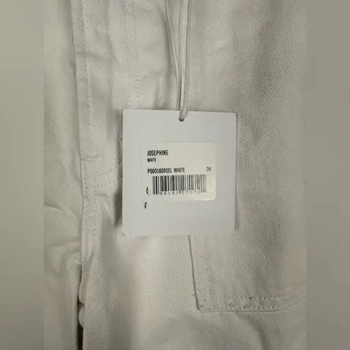 Pistola White Josephine Ankle Barrel Leg Cargo Jeans Women’s Sz 24 NWT