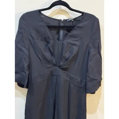 Kobi Halperin Mindy Cross Front Half Sleeve Wide Leg Black Jumpsuit Size Small