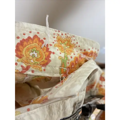 VTG Khakis International Design Capri Crop Pants Size 10 Missing interior button Orange