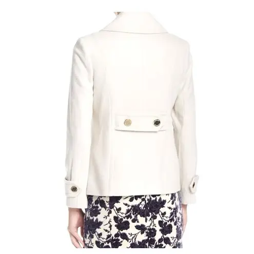 Tory Burch  Bernadine Wool‎ Blend Peacoat Button Jacket 48131588 SHELL/IVORY 0 - Image 2