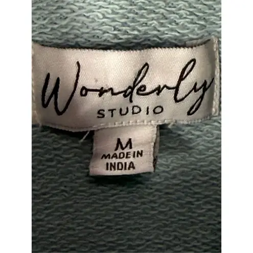 Wonderly B25 - Studio Women's Long Sleeve 1/4 Zip Slub Terry Sweatshirt size med