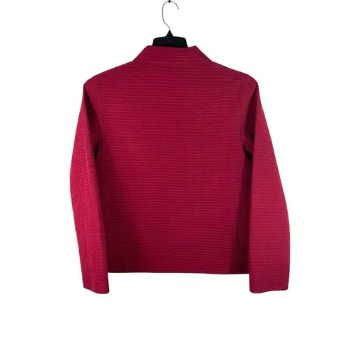 Hilary Radley Red Quilted Lightweight Lining Full Zip Jacket M