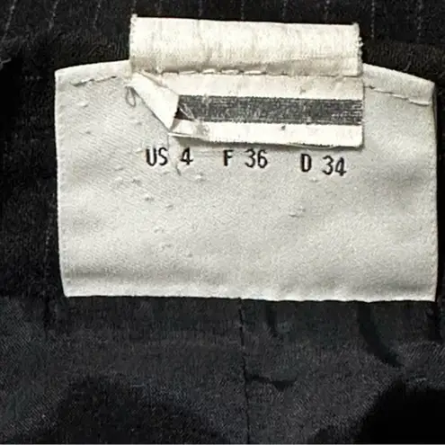 Akris Punto Women’s Size 4 Gray Striped Wool Two Button Front Jacket Blazer