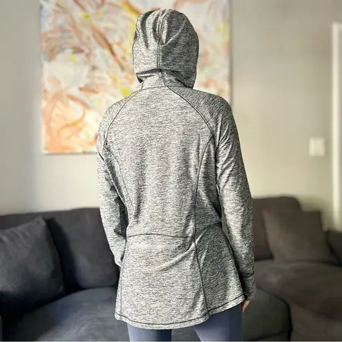 Athleta  Pacifica Crosscurrent Zip Up Ruched Hoodie - Grey - Size LT