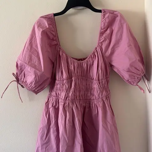 STAUD faye' Mini Cotton Dress, Size Large,
$328 Pink