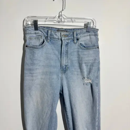 Just USA Jeans Women 8 Blue Light Wash Distressed Relaxed Fit Casual Cotton