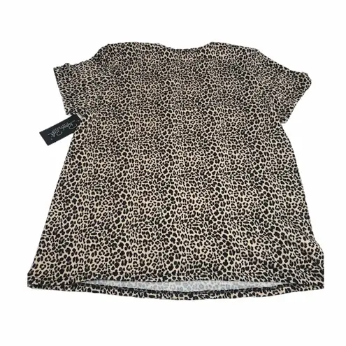 René Rofé Animal Print Pajama Set, Brown, Small