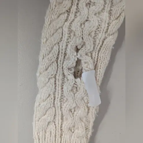 Madewell  xs Cable-Knit Long Cardigan long length chunky thick warm cream cozy