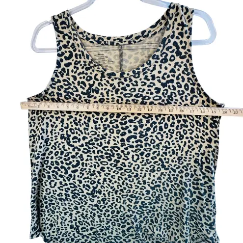 Hobby Lobby Leopard Print Drapey Tank Top Beige Black Animal Sleeveless Womens M Tan Size M