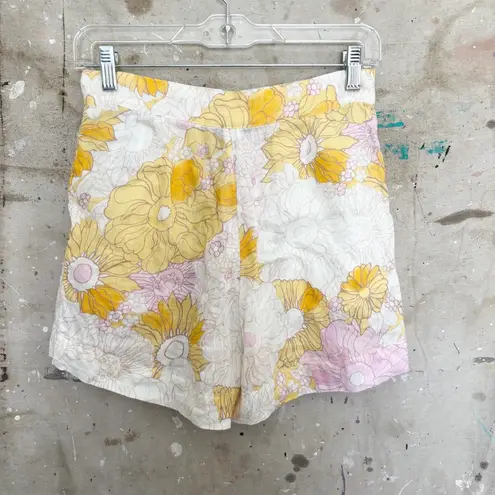 Reiss Print Sky Linen Printed Shorts