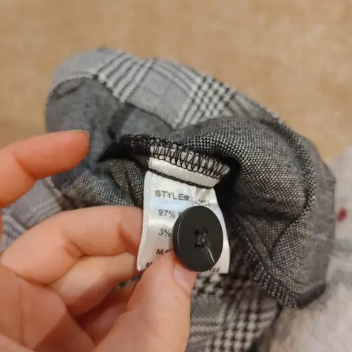 Uniq Houndstooth Black and Gray Size Medium M Wide Leg Pants Career Work NWT