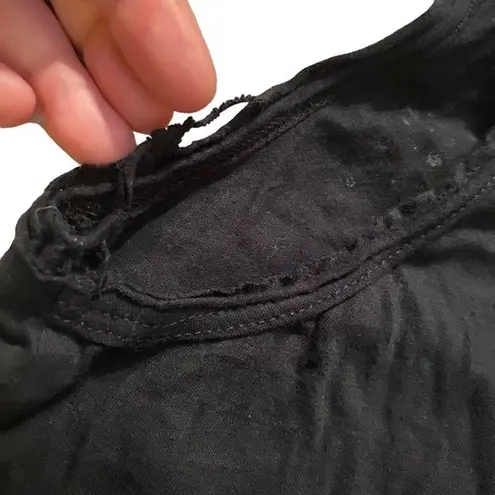 Vocal Y2K Size S Jeweled Mesh Tank Top Black Distressed Grunge Alternative Goth