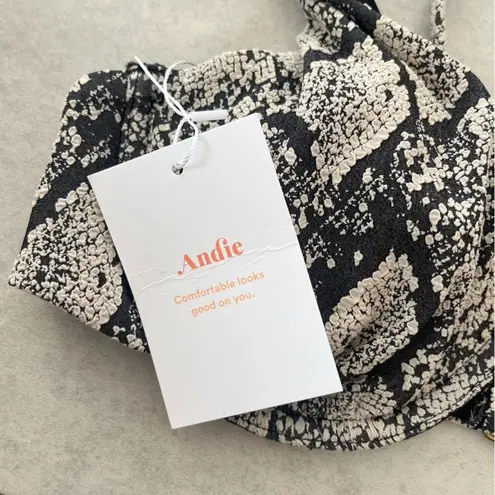 ANDIE NWT Swim Sicily Top Snakeskin Textured Small Underwire Cups Bikini Bra