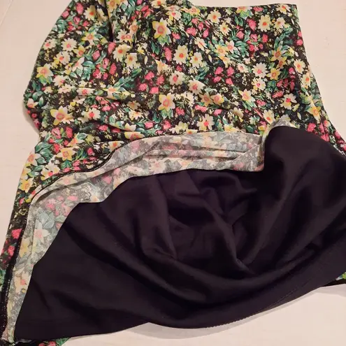 AFRM Ariana Dress Women's Extra Small XS Black Red Floral Sleeveless V