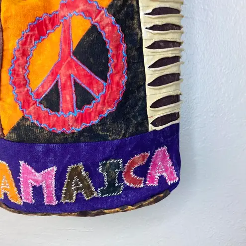 Beach Angels NWT Jamaica Peace Sign Hippie Festival Colorful Crossbody Bag
