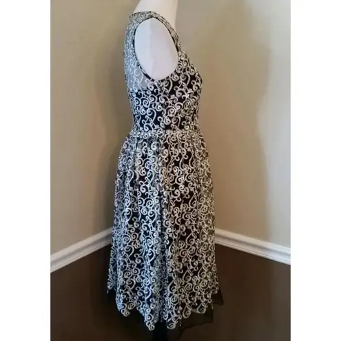 Alythea Black Mesh Neckline Gold Embroidery ModCloth Cocktail Dress Whimsigoth