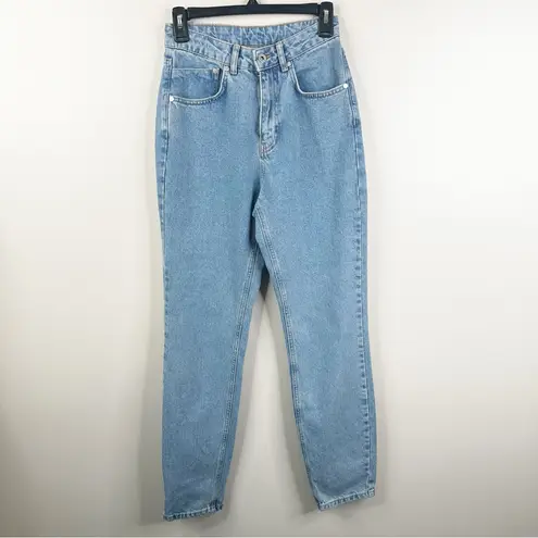 The Ragged Priest NEW Butt Cut Jeans in Light Blue Denim Womens 26 Straight Leg