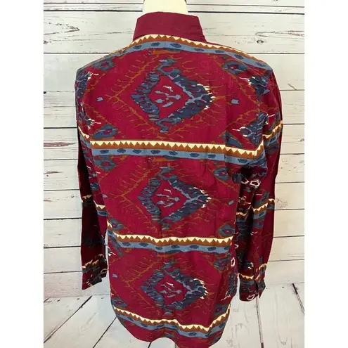 NWT Ozark Mountain Shirt Western Cowgirl Southwestern Vintage Medium Rodeo Women Red