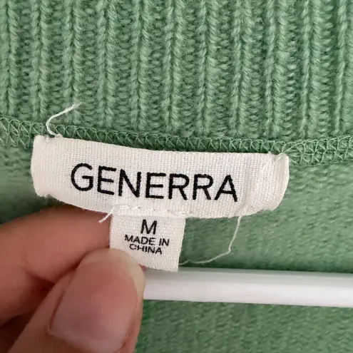 Generra Vintage Women's Cashmere Cardigan Sweater S Green Preppy Quiet Luxury