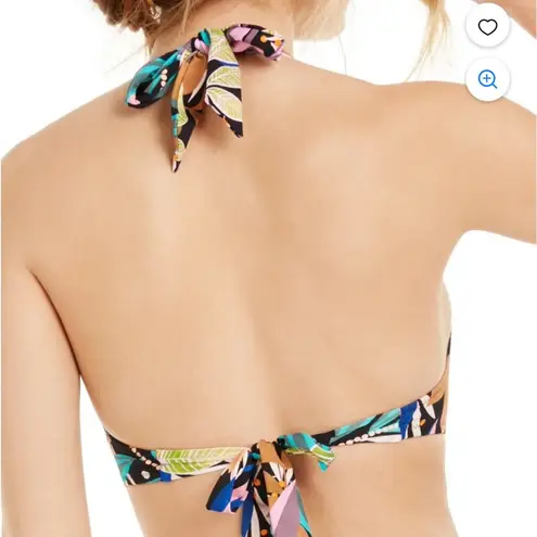 Bar III  Bikini Set Keyhole Top Hipster Bottoms‎ size L Hidden Jungle NWT