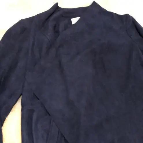 Chico's Faux suede navy jacket size 8/10