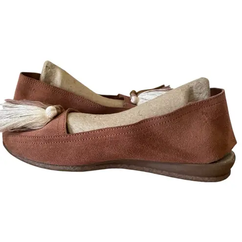 PIA MIA Dark Pink Tassel Espadrilles Loafers, Size 38 or 7.5