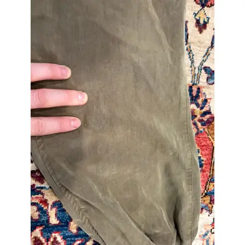 Maeve by Anthropologie Cargo Jogger Pants Olive Green Pull-On Cotton Blend