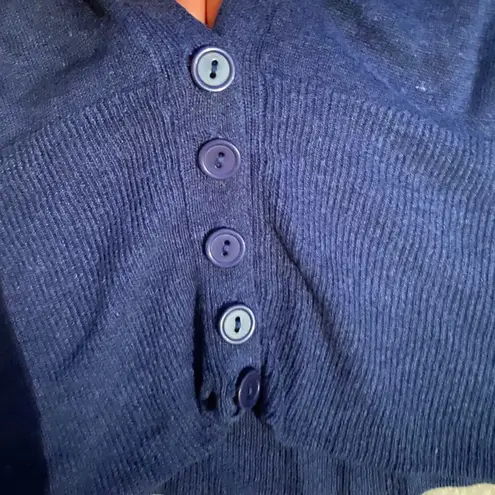 Navy lightweight cardi/slouchy button up vest Size M