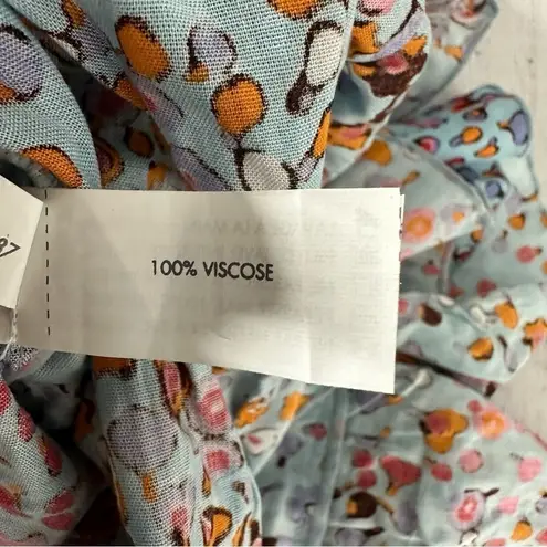 Poupette St. Barth Soledad Off Shoulder Mini Dress Size Large Sky Blue Murrina