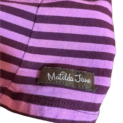 Matilda Jane  Round of Applause Purple Stripe Shirt Women’s Size Small​​​