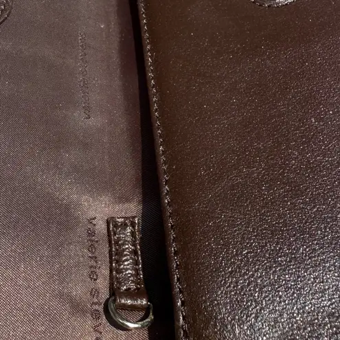 Valerie Stevens Brown Leather & Leopard Calf Hair Evening Shoulder Clutch Bag