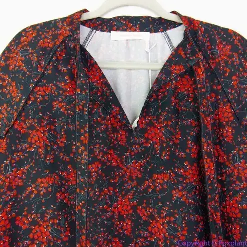 See By Chloe NEW Floral tie-neck crepe blouse, size France 42/ US size10