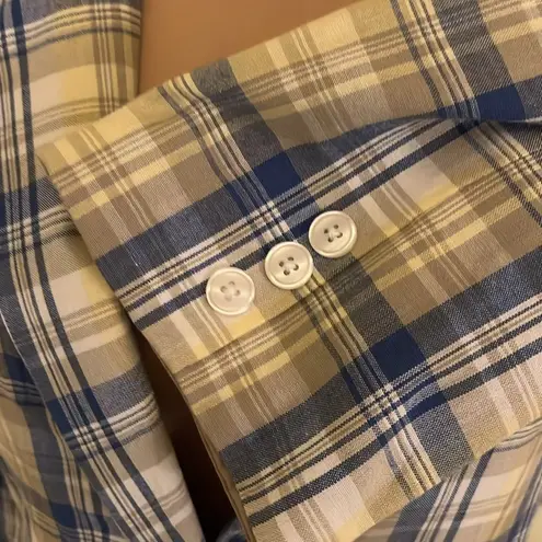 Newport News Vintage plaid cotton blazer size 6 NWT