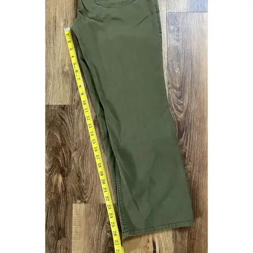 prAna  Pants Women’s 6 Olive Green Flat Front Straight Casual Pockets Outdoor EUC