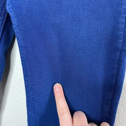 Victoria Beckham Womens Colbalt Blue Mide Rise Skinny Jeans Size 25 designer