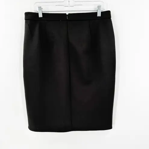 Catherine Malandrino Black Embroidered Flower Career Pencil Skirt Size 12