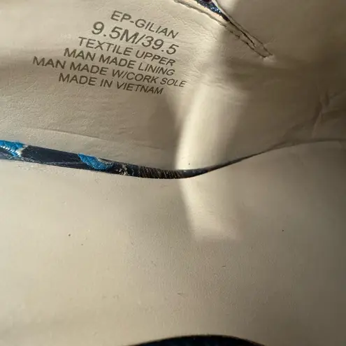 Enzo Angiolini WOMENS GILIAN PAISLEY TEXTILE UPPER SLIP ON MULE SIZE 9.5 EUC