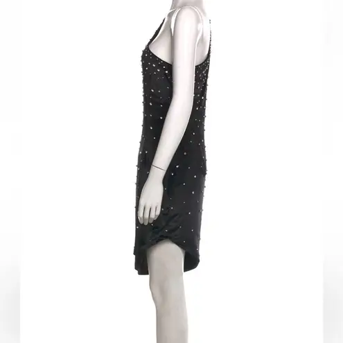 RETROFETE REVOLVE LANA BLACK ONE SHOULDER CRYSTAL EMBELLISH ASYMMETRICAL DRESS Size M