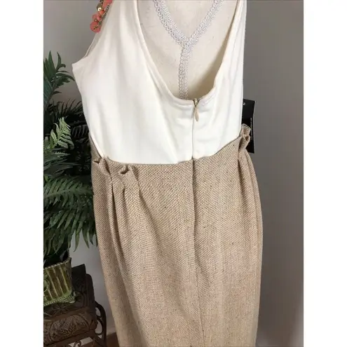 Necessary Objects By Ady Gluck Frankel 1X Light Brown Beige Sleeveless Pleated - Image 5